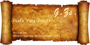 György Zsolt névjegykártya